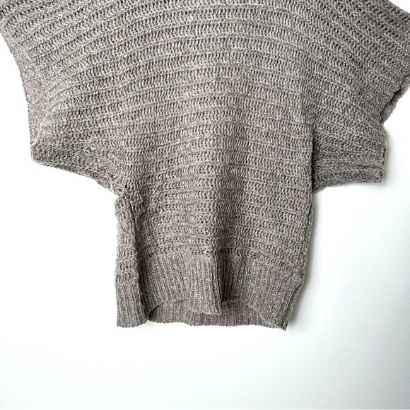 Free People Oversized Cozy Short Sleeve Cowl Neck Chunky Knit Sweater - Picture 10 of 11